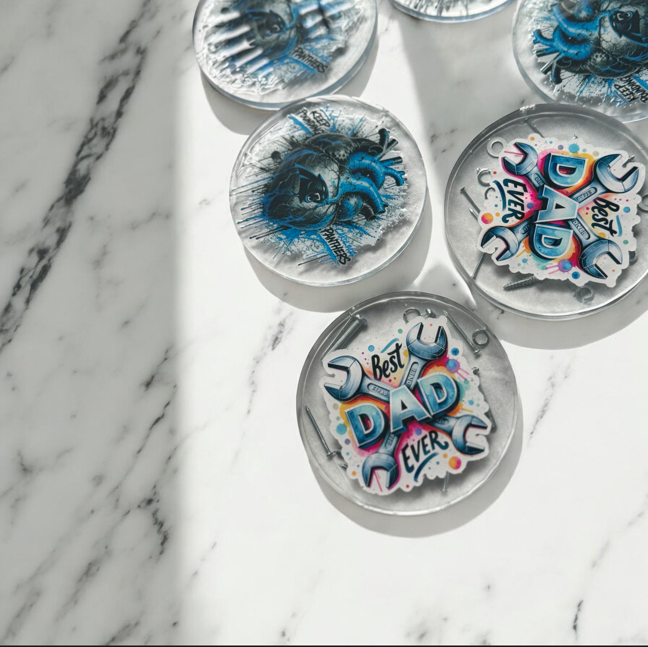 Custom Resin Coaster Set alternate 3
