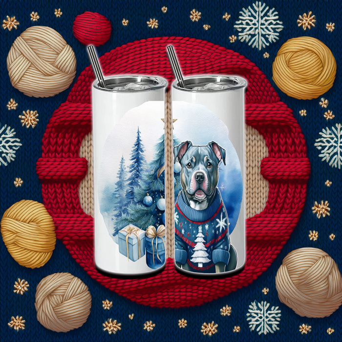 Holiday Pitbull Christmas Tumbler product photo