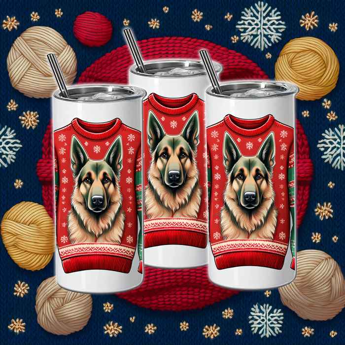 Shepherd in a Sweater Christmas Tumbler product photo