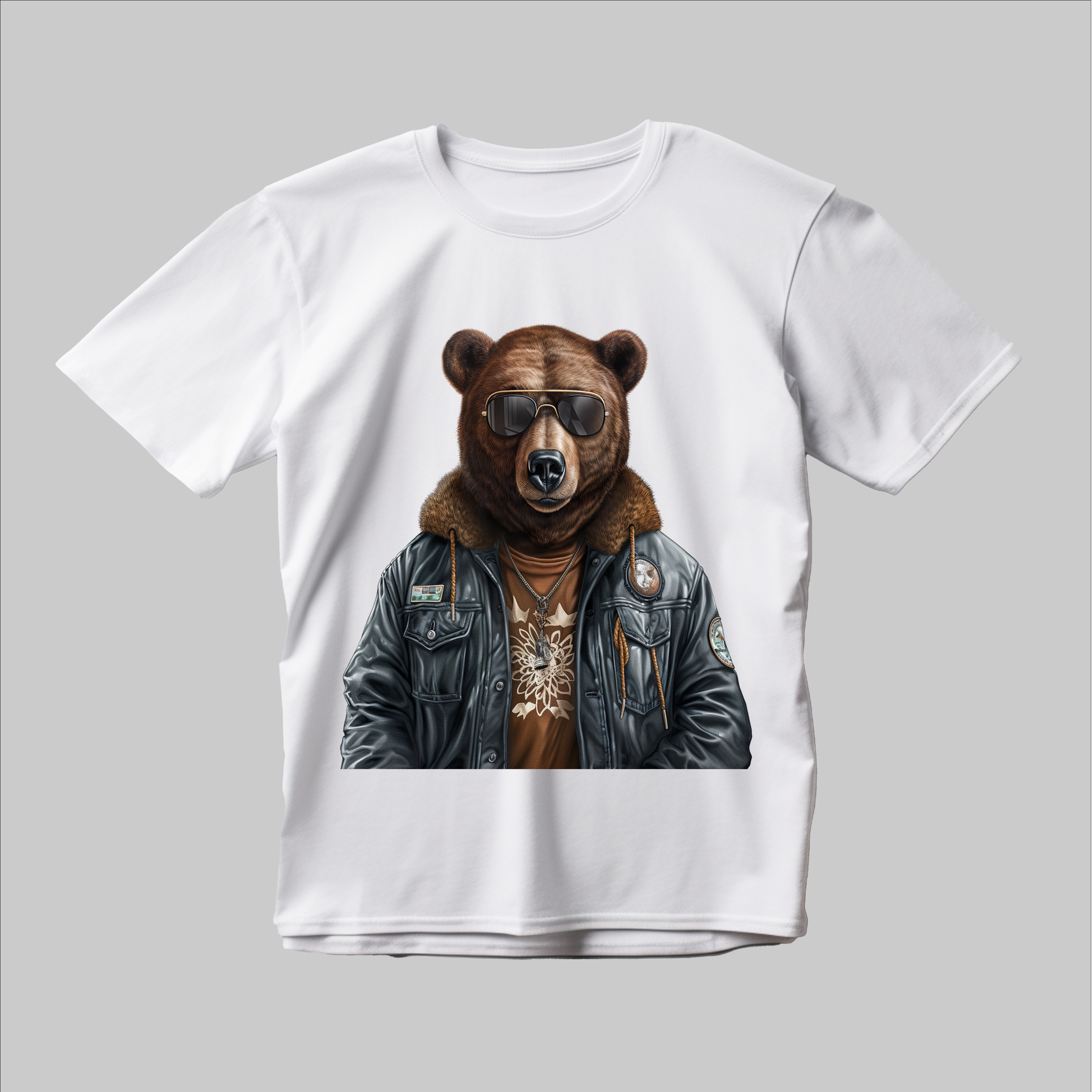 Photorealistic Brown Bear Tee product photo