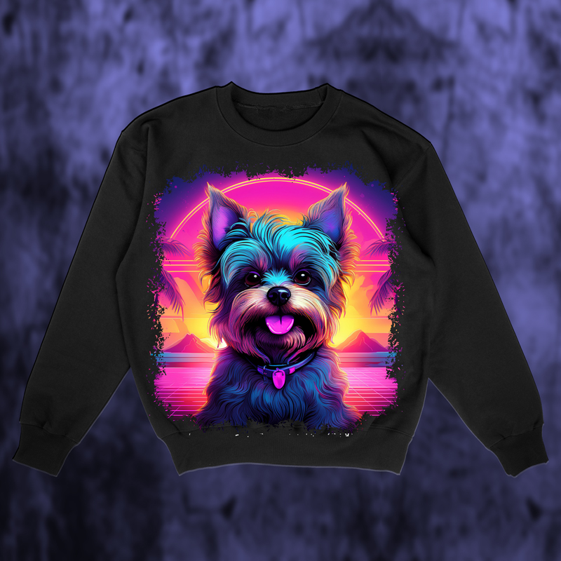 Yorkie Neon Beach Sweatshirt product photo