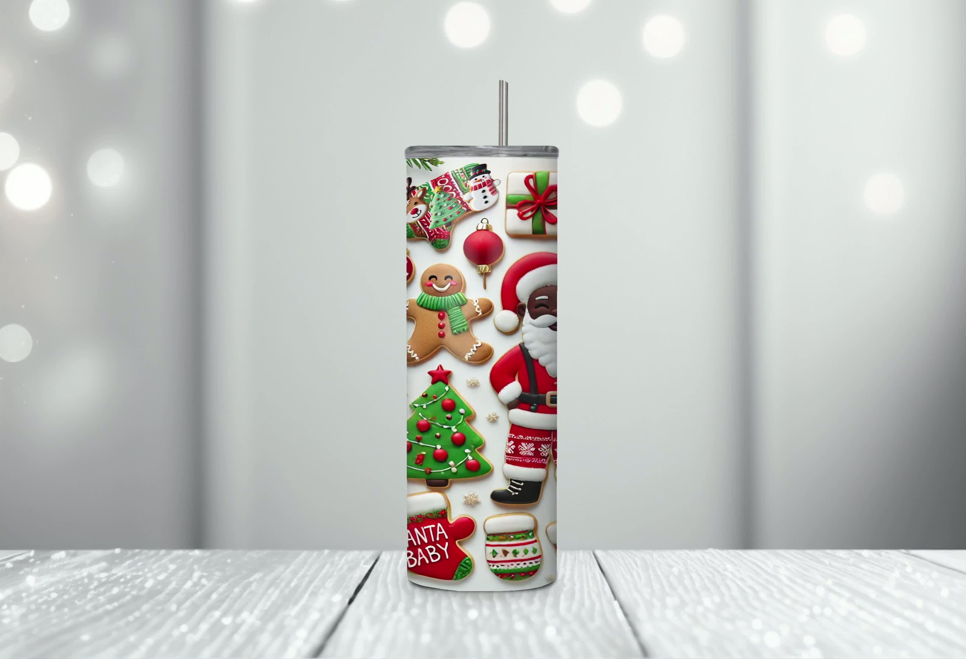 Black Santa & Mrs. Claus Tumbler